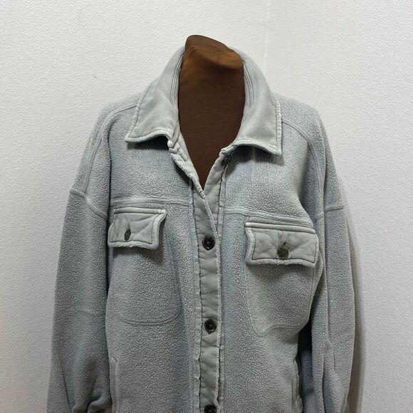 Free People Gray Button Down Shirt - Picture 2 of 11